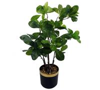 Leaf 60cm Artificial Tropical Bonsai Ficus Tree in Green Leaf Green