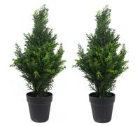 Leaf Artificial Topiary Tree Pairs