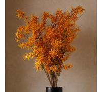 Leaf 6X 130Cm Yellow Blossom Floral Spray Artificial