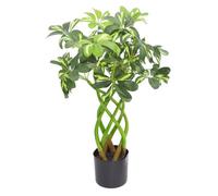 Leaf 70Cm Artificial Plant Bonsai Bush Twisted Stem Golden Capella