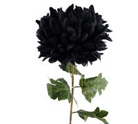 Leaf 75cm Artificial Extra Large Reflex Chrysanthemum Black Leaf Black