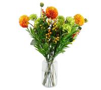 Leaf 75Cm Orange Dahlia And Fern Display