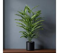 Leaf 80cm Artificial Fire Retardant Aglaonema Bush Premium in Green Leaf Green