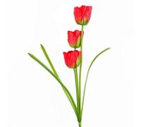 Leaf 80Cm Artificial Tulip Red Stem