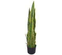 Leaf 90Cm (3Ft) Artificial Sansevieria Yellow Green Indoor Plant - Large