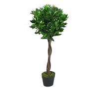 Leaf Design UK Artificial Bay Laurel Topiary Ball Tree, Green Twist, 90cm (3ft)