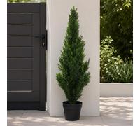 Leaf 90cm Artificial Cypress Cedar Topiary UV Resistant in Green Leaf Green