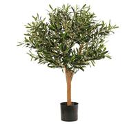 Leaf 90cm Artificial Deluxe Olive Tree - 90cm - 90cm - Green
