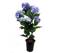 Leaf 90cm Artificial Hydrangea Plant Blue with 200 Flowers Leaf Blue