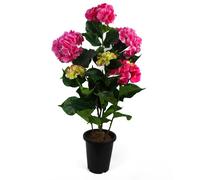 Leaf 90cm Artificial Hydrangea Plant Pink with 200 Flowers Leaf Pink