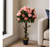 Leaf 90Cm Artificial Pink Rose Tree Wedding Twisted Vine Detail