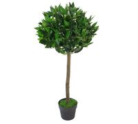 90Cm Leaf Design UK Artificial Realistic Bay Laurel Topiary Ball Tree