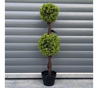 Leaf 90Cm Green Double Ball Topiary Tree, Green