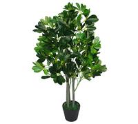 Leaf 95cm Umbrella Tree Dark Green Artificial Ficus Plant Leaf Green