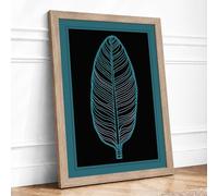 Leaf Anatomy Botanical Framed Wall Art Print A1 (84.1×59.4cm) Oak, Wall Decor for Living Room, Bedroom, Office & Home, Ready to Hang, Art Gift