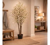 Leaf Artificial 210Cm Fire Retardant Cherry Blossom Tree With 1206 Flowers