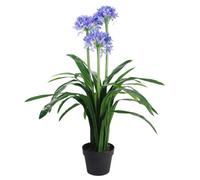 Leaf Artificial 90Cm Premium Agapanthus With Pot Blue