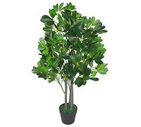 95cm Umbrella Tree Dark Green Artificial Ficus Plant Leaf Green One Size