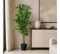 Leaf Artificial Bamboo Plants Trees 120Cm Real Bamboo Canes