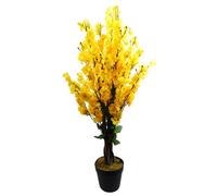 Leaf Artificial Blossom Tree Gold Yellow 90Cm