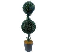 Leaf Artificial Boxwood Ball Trees, 90cm Podocarpus Double, 90 cm