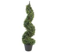 Leaf Artificial Boxwood Spiral Tree Topiary 90Cm Buxus Spiral Single