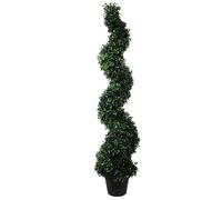 Leaf Artificial Boxwood Tower Tree Topiary Spiral Twist Metal Top Design
