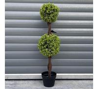 Leaf Artificial Boxwood Trees, Wood, 90cm Double Ball