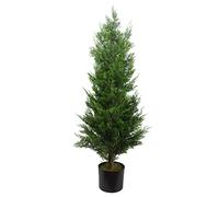 Leaf Cypress Cedar Topiary Plant Tree Artificial 120Cm, Green