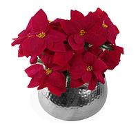 Leaf Artificial Christmas Xmas Red Poinsettia 40cm Potted Houseplant in Pot