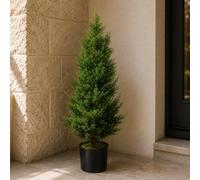 Leaf Artificial Cypress Topiary 120cm in Green Leaf Green