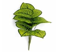 Leaf Artificial Dieffenbachia Caladium Style Stem Plant Large Faux Green Foliage Arrangement