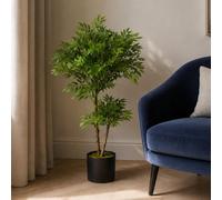 Leaf Artificial Ficus Tree Plant 100Cm Luxury Ruscus 100Cm Real Wood Trunk Botanik