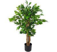 Leaf Artificial Ficus Tree Plant 90Cm Evergreen Trunk