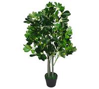Leaf Artificial Ficus Tree/Plant, Dark Green, 95cm