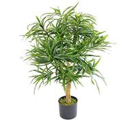 Leaf Artificial Ficus Tree/Plant, Wood, Green Dracaena, 100cm