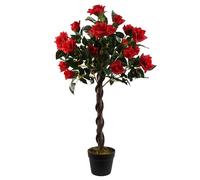 Leaf Artificial Floral Display Flowering House Plants, 90cm, Red