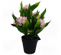 Leaf Artificial Freesia Flowering Houseplant Potted Plants Realistic, 18cm