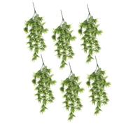 Leaf Artificial Hanging Plants Multipacks Fire Resistant UV Resistant, 6 X 75cm Boston Fern