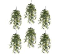 Leaf Artificial Hanging Plants Multipacks Fire Resistant UV Resistant, 6 X 76cm Variegated Plant