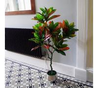 Leaf Artificial House Plant Codiaeum Multicoloured Office Tree 130Cm Bright Croton Botanik