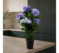Leaf Artificial Hydrangea Flowering Plant Blue