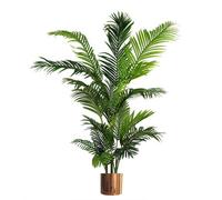 Leaf Artificial Palm Tree Extra Large - Huge 180Cm 6Ft Copper Metal Planter