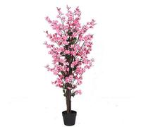 Leaf Artificial Pink Blossom Tree Plants 120Cm 4Ft