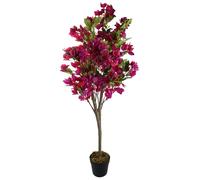 Artificial Pink Bougainvillea Tree 120cm Flowering Blossom Botanik Leaf Pink One Size