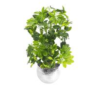 Leaf Artificial plant with premium metal planter Botanik Botanik in Green Leaf Green