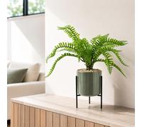 Leaf Artificial Realistic Natural Look Moss Fern in Pot,40cm
