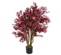 Leaf Artificial Red Maple Tree 120Cm - Realistic Plant By Botanik