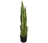 Leaf Design 90cm (3ft) Artificial Sansevieria Yellow Green Indoor Plant (Large)