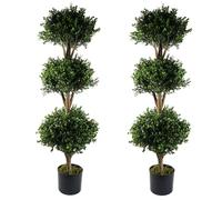 Leaf Artificial Topiary Tree Pairs